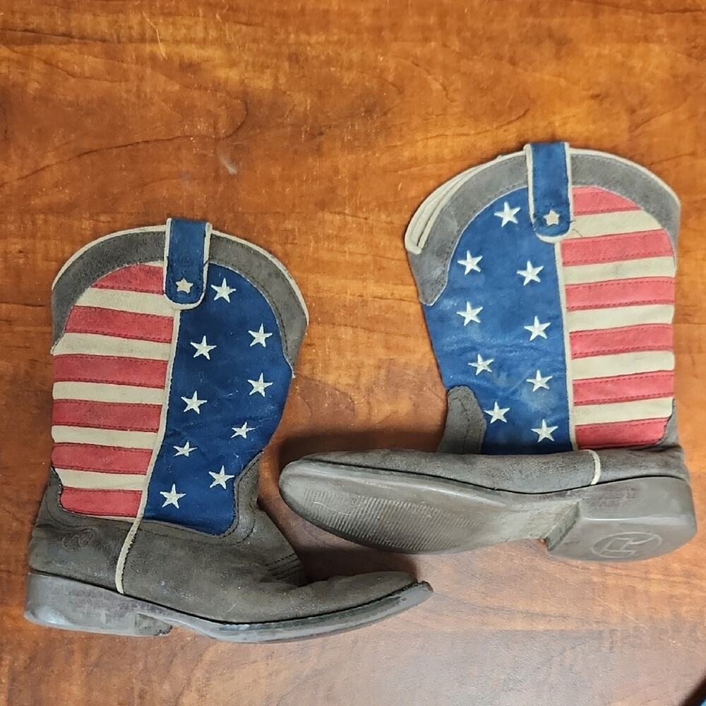Roper Kids Boots with Stars and Stripes Design